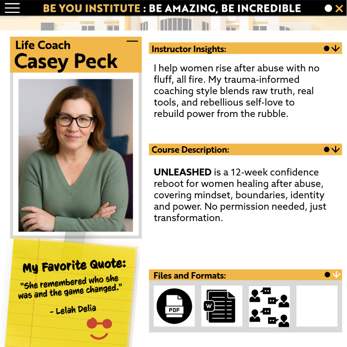 Casey Peck BE YOU Institute Photo